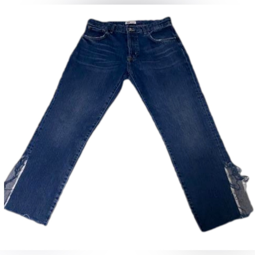 ZARA TRAFALUC DISTRESSED JEANS SIZE 10